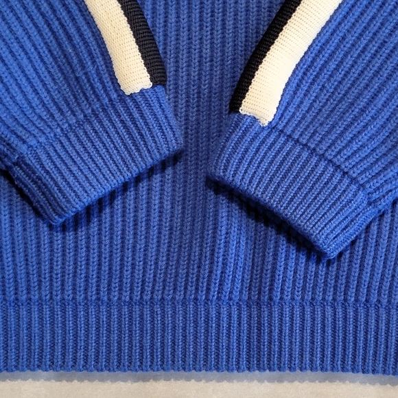 Tory Burch Wool Blue Crew Neck Sweater Women's Small - Picture 6 of 10